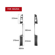 Adesivo decorativo per sedile di guida sinistro e destro in fibra di carbonio 6 in 1 per Mazda RX8 2004-2008, guida a sinistra ad alta configurazione, Left and Right Driving Seat Lift, Left Drive High-configured