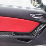 Adesivo decorativo per sedile di guida sinistro e destro in fibra di carbonio 6 in 1 per Mazda RX8 2004-2008, guida a sinistra ad alta configurazione, Left and Right Driving Seat Lift, Left Drive High-configured