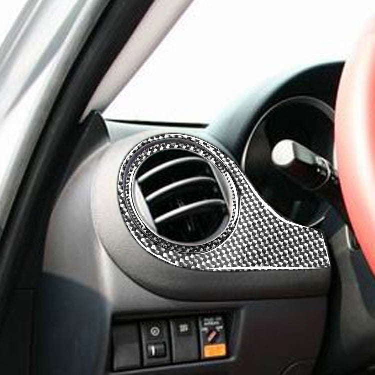 Adesivo decorativo per presa d'aria sul cruscotto in fibra di carbonio per auto per Mazda RX8 2004-2008, guida a sinistra, Dashboard Air Outlet