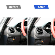 Adesivo decorativo per presa d'aria sul cruscotto in fibra di carbonio per auto per Mazda RX8 2004-2008, guida a sinistra, Dashboard Air Outlet