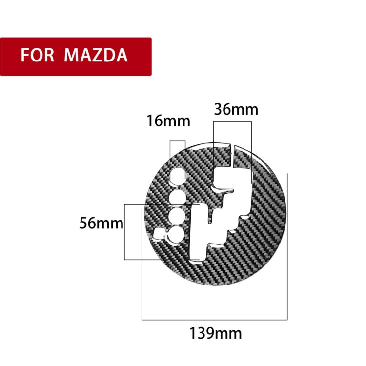 Adesivo decorativo per pannello ingranaggi in fibra di carbonio per Mazda RX8 2004-2008, guida a sinistra, Gear Panel