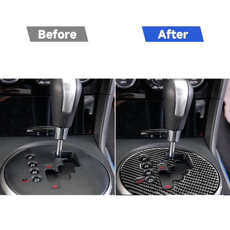 Adesivo decorativo per pannello ingranaggi in fibra di carbonio per Mazda RX8 2004-2008, guida a sinistra, Gear Panel