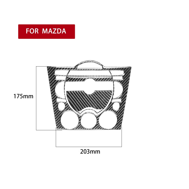 Adesivo decorativo per pannello multimediale per cruscotto in fibra di carbonio 3 in 1 per Mazda RX8 2004-2008, guida a destra e a sinistra universale, Dashboard Multimedia Panel