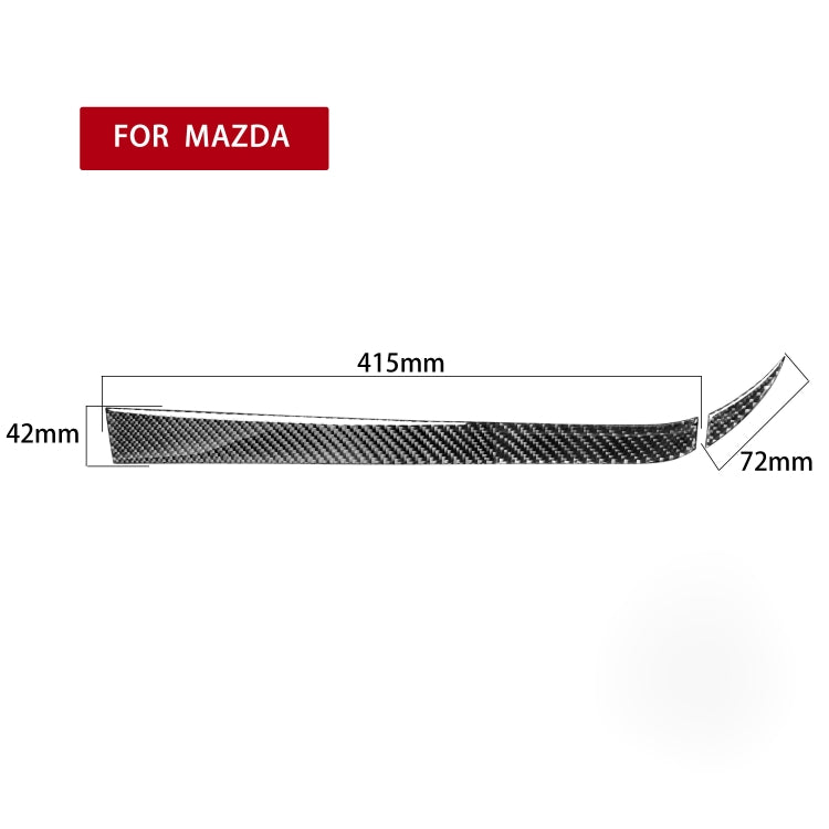Adesivo decorativo per portaoggetti lato passeggero in fibra di carbonio 2 in 1 per Mazda RX8 2004-2008, guida a destra e a sinistra universale, Passenger Side Storage