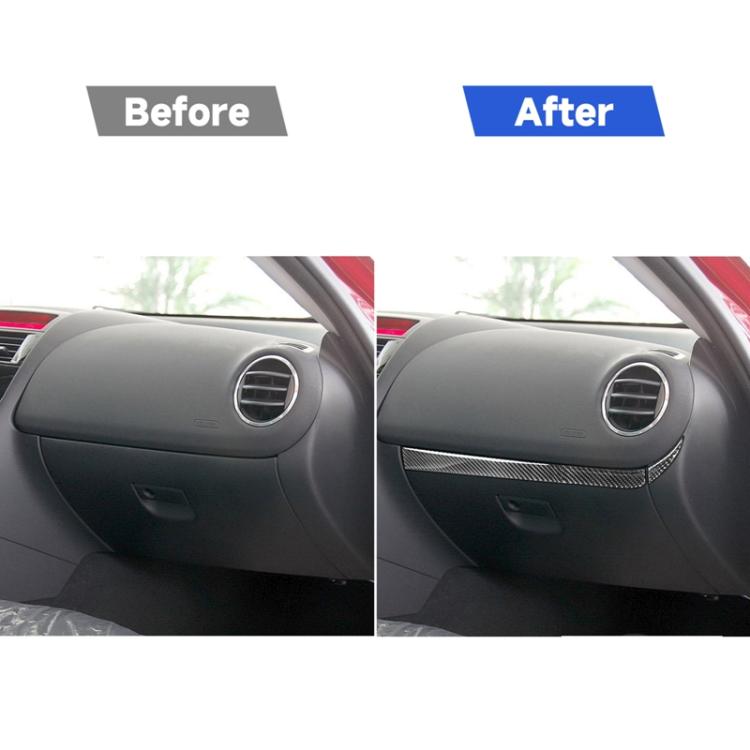 Adesivo decorativo per portaoggetti lato passeggero in fibra di carbonio 2 in 1 per Mazda RX8 2004-2008, guida a destra e a sinistra universale, Passenger Side Storage