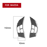 Adesivo decorativo per volante in fibra di carbonio da 2 pezzi per Mazda RX8 2004-2008, guida a destra e a sinistra universale, Steering Wheel A