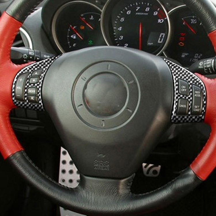 Adesivo decorativo per volante in fibra di carbonio da 2 pezzi per Mazda RX8 2004-2008, guida a destra e a sinistra universale, Steering Wheel A