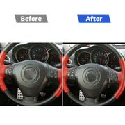 Adesivo decorativo per volante in fibra di carbonio da 2 pezzi per Mazda RX8 2004-2008, guida a destra e a sinistra universale, Steering Wheel A