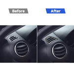 Adesivo decorativo per uscita aria sinistra e destra in fibra di carbonio da 2 pezzi per Mazda RX8 2004-2008, guida a destra e sinistra universale, Left and Right Air Outlet