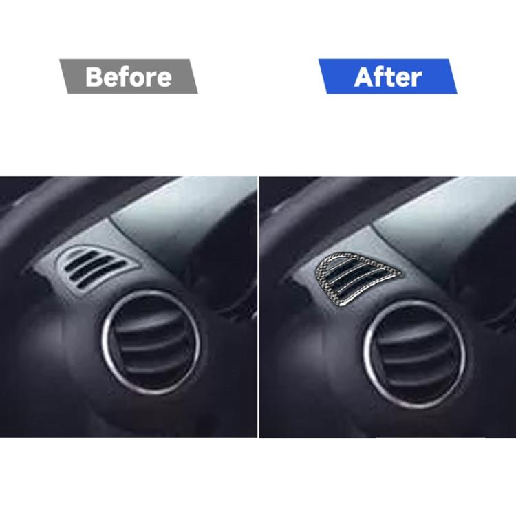 Adesivo decorativo per uscita aria sinistra e destra in fibra di carbonio da 2 pezzi per Mazda RX8 2004-2008, guida a destra e sinistra universale, Left and Right Air Outlet