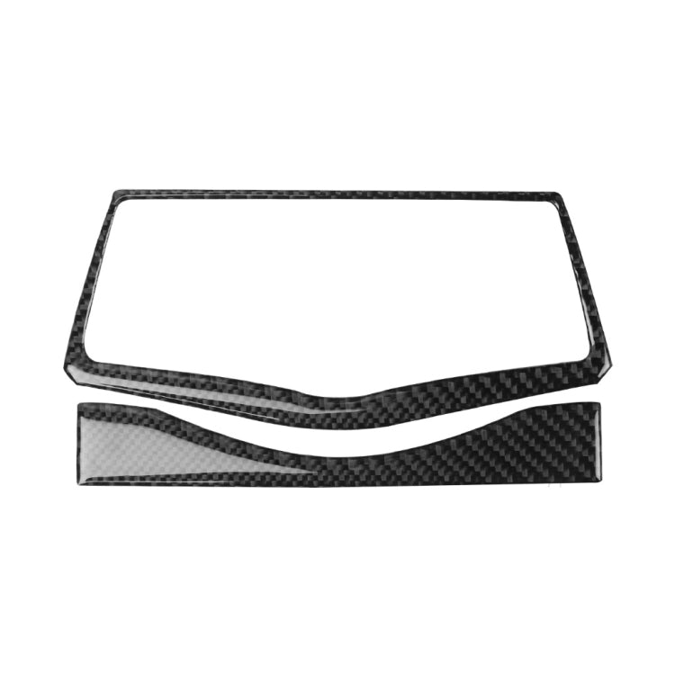 Adesivo decorativo per cornice con pulsanti di navigazione multimediale in fibra di carbonio 2 in 1 per Nissan 370Z Z34 2009-, guida a destra e a sinistra universale, Multimedia Navigation Buttons Frame