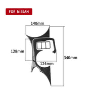 Adesivo decorativo per pannello portabicchieri di controllo centrale in fibra di carbonio per auto 3 in 1 per Nissan 370Z Z34 2009-, guida a destra e a sinistra universale, Central Control Cup Holder Panel