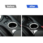 Adesivo decorativo per pannello portabicchieri di controllo centrale in fibra di carbonio per auto 3 in 1 per Nissan 370Z Z34 2009-, guida a destra e a sinistra universale, Central Control Cup Holder Panel