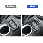 Adesivo decorativo per pulsante di riscaldamento con controllo centralizzato in fibra di carbonio per auto per Nissan 370Z Z34 2009-, guida a destra e a sinistra universale, Central Control Heating Button