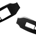 Adesivo decorativo per pannello alzacristalli in fibra di carbonio per auto da 2 pezzi per Nissan 370Z Z34 2009-, guida a destra a configurazione bassa, Window Lift Panel Right Drive