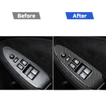 Adesivo decorativo per pannello alzacristalli in fibra di carbonio per auto da 2 pezzi per Nissan 370Z Z34 2009-, guida a destra a configurazione bassa, Window Lift Panel Right Drive