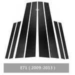 Adesivo decorativo per montante B in fibra di carbonio per auto per BMW X6 E71 2009-2013, guida a destra e a sinistra universale, For BMW X6 E71 2009-2013