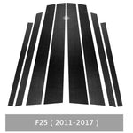 Adesivo decorativo per montante B in fibra di carbonio per auto per BMW X3 F25 2011-2017, guida a destra e a sinistra universale, For BMW X3 F25 2011-2017
