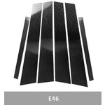 Adesivo decorativo per montante B in fibra di carbonio per auto per BMW E46, guida a destra e a sinistra universale, For BMW E46