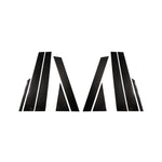 Adesivo decorativo per montante centrale 10 in 1 per auto in fibra di carbonio per Audi Q7 / SQ7 4M 2016-2019, guida a destra e a sinistra universale, For Audi Q7