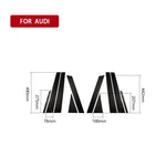 Adesivo decorativo per montante centrale 10 in 1 per auto in fibra di carbonio per Audi Q7 / SQ7 4M 2016-2019, guida a destra e a sinistra universale, For Audi Q7