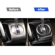 Adesivo decorativo 10 in 1 per auto in fibra di carbonio con cambio automatico e portabicchieri per Honda Civic 8a generazione 2006-2011, guida a sinistra, Automatic Gear + Water Cup Holder, Left Drive