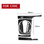 Adesivo decorativo per pannello cambio automatico in fibra di carbonio 8 in 1 per Honda Civic 8a generazione 2006-2011, guida a destra, Automatic Gear Panel Set, Right Drive