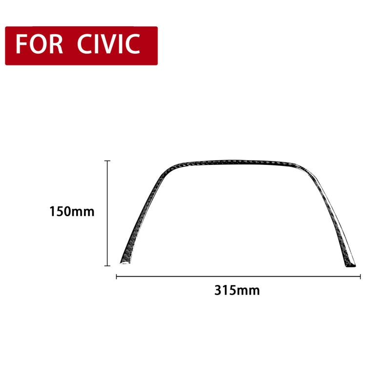 Adesivo decorativo parte superiore del tachimetro per auto in fibra di carbonio per Honda Civic 8a generazione 2006-2011, guida a destra e a sinistra universale, Upper Part of Speedometer
