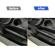 Adesivo decorativo per portabicchieri per console del cambio in fibra di carbonio per auto 10 in 1 per Jeep Wrangler JK 2007-2010, guida a sinistra, Gear Console Water Cup Holder