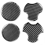 Adesivo decorativo per tappetino portabicchieri per auto in fibra di carbonio 4 in 1 per Jeep Wrangler JK 2007-2010, guida a destra e a sinistra universale, Water Cup Holder Mat