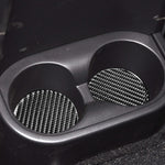 Adesivo decorativo per tappetino portabicchieri per auto in fibra di carbonio 4 in 1 per Jeep Wrangler JK 2007-2010, guida a destra e a sinistra universale, Water Cup Holder Mat