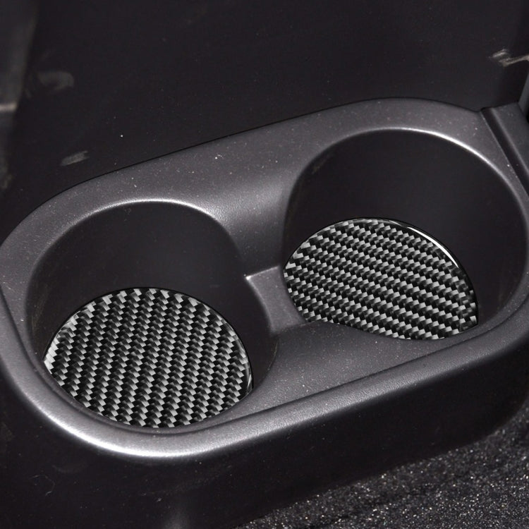 Adesivo decorativo per tappetino portabicchieri per auto in fibra di carbonio 4 in 1 per Jeep Wrangler JK 2007-2010, guida a destra e a sinistra universale, Water Cup Holder Mat