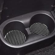 Adesivo decorativo per tappetino portabicchieri per auto in fibra di carbonio 4 in 1 per Jeep Wrangler JK 2007-2010, guida a destra e a sinistra universale, Water Cup Holder Mat
