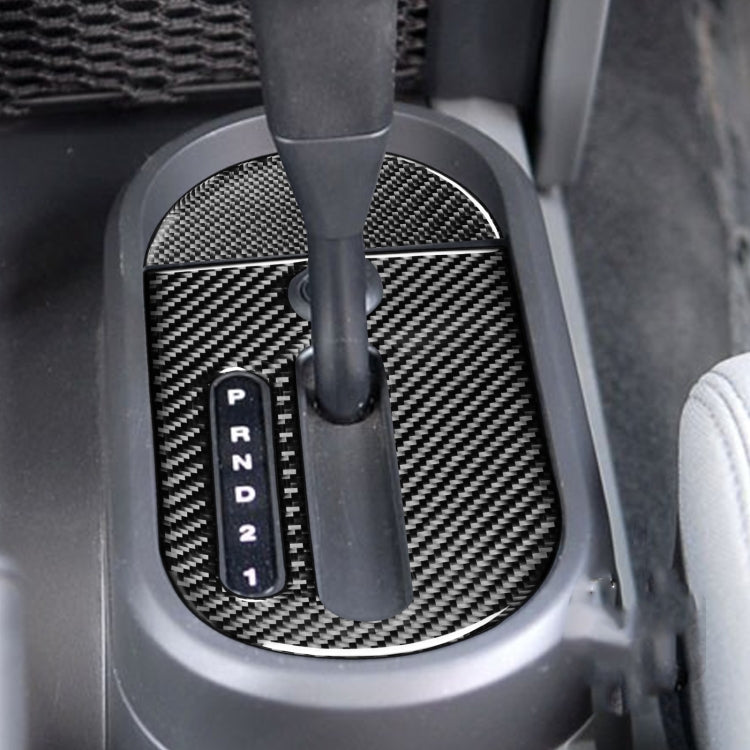 Adesivo decorativo per ingranaggi in fibra di carbonio 2 in 1 per Jeep Wrangler JK 2007-2010, guida a sinistra, Gear