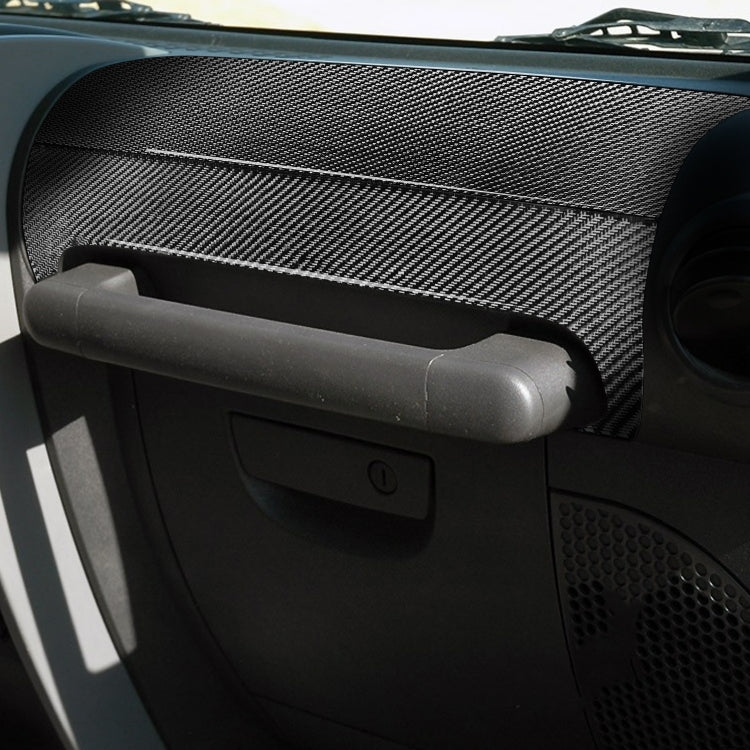 Adesivo decorativo per corrimano del sedile del passeggero anteriore in fibra di carbonio 2 in 1 per Jeep Wrangler JK 2007-2010, guida a destra e a sinistra universale, Front Passenger Seat Handrail