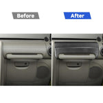Adesivo decorativo per corrimano del sedile del passeggero anteriore in fibra di carbonio 2 in 1 per Jeep Wrangler JK 2007-2010, guida a destra e a sinistra universale, Front Passenger Seat Handrail