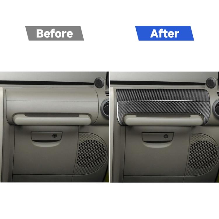 Adesivo decorativo per corrimano del sedile del passeggero anteriore in fibra di carbonio 2 in 1 per Jeep Wrangler JK 2007-2010, guida a destra e a sinistra universale, Front Passenger Seat Handrail