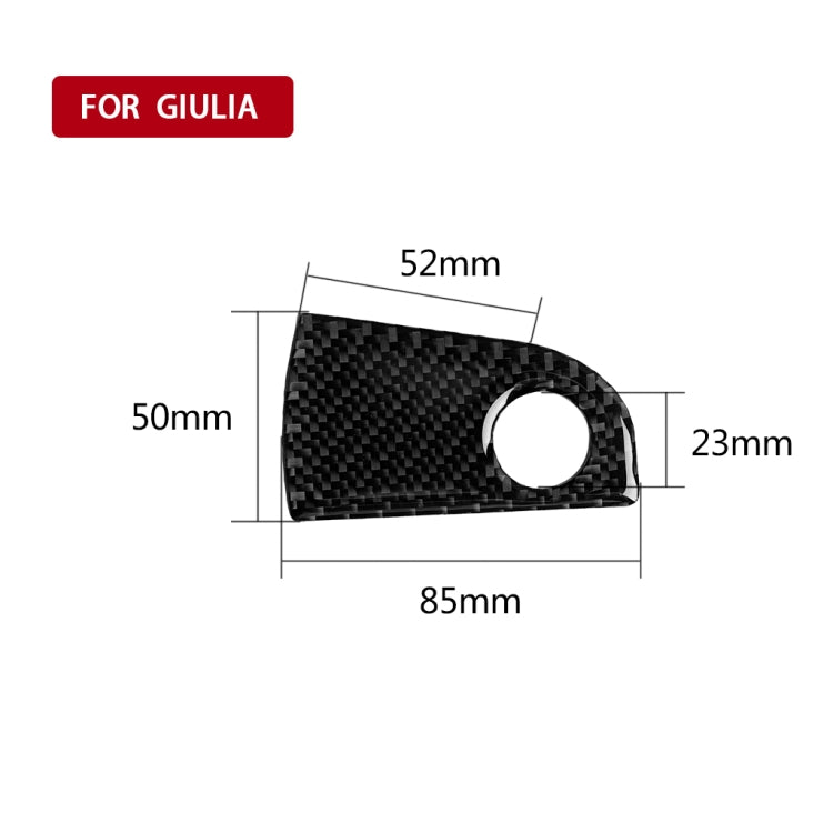 Adesivo decorativo per riporre il sedile del passeggero in fibra di carbonio per auto per Alfa Romeo Giulia 2017-2019, guida a sinistra, Passenger Seat Storage, Left Drive