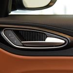 Adesivo decorativo 4 in 1 per portiera interna in fibra di carbonio per auto per Alfa Romeo Giulia 2017-2019, guida a destra e a sinistra universale, Inner Door Bowl