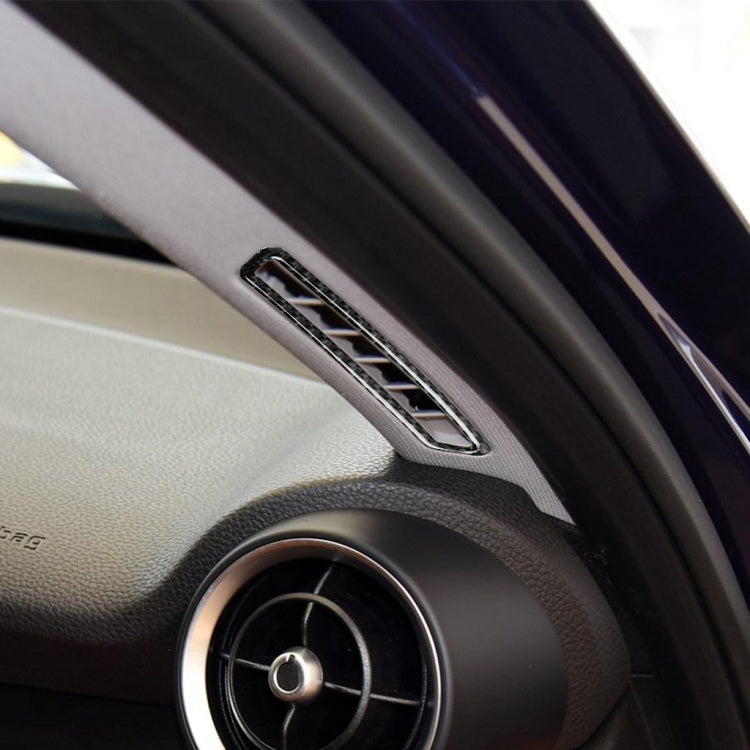 Adesivo decorativo per pannello di uscita aria montante A in fibra di carbonio 2 in 1 per Alfa Romeo Giulia 2017-2019, guida a destra e a sinistra universale, A-pillar Air Outlet