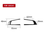 Adesivo decorativo per pulsanti del volante in fibra di carbonio 2 in 1 per Alfa Romeo Giulia Stelvio 2017-2019, guida a destra e a sinistra universale, Steering Wheel Button