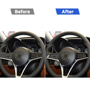 Adesivo decorativo per pulsanti del volante in fibra di carbonio 2 in 1 per Alfa Romeo Giulia Stelvio 2017-2019, guida a destra e a sinistra universale, Steering Wheel Button