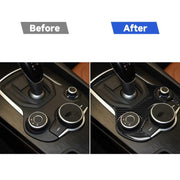 Adesivo decorativo per pannello ingranaggi in fibra di carbonio per auto per Alfa Romeo Giulia 2017-2019, guida a destra e a sinistra universale, Gear Panel