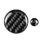 Un Set Auto In Fibra di Carbonio Manopola Multimediale Adesivo Decorativo per Mazda 3/6/CX-9/CX-5, Guida A Destra e Sinistra Universale, Multimedia Knob