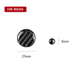 Un Set Auto In Fibra di Carbonio Manopola Multimediale Adesivo Decorativo per Mazda 3/6/CX-9/CX-5, Guida A Destra e Sinistra Universale, Multimedia Knob