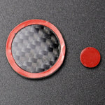 Un Set Auto In Fibra di Carbonio Manopola Multimediale Adesivo Decorativo per Mazda 3/6/CX-9/CX-5, Guida A Destra e Sinistra Universale, Multimedia Knob