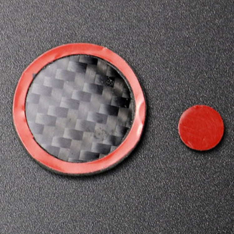 Un Set Auto In Fibra di Carbonio Manopola Multimediale Adesivo Decorativo per Mazda 3/6/CX-9/CX-5, Guida A Destra e Sinistra Universale, Multimedia Knob