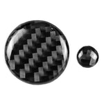 Un set di adesivi decorativi per manopola multimediale di controllo centrale in fibra di carbonio per auto per Mazda 3/6 / CX-9 / CX-5, guida a destra e a sinistra universale, Central Control Multimedia Knob