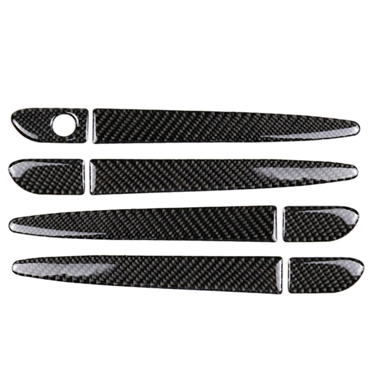 Un set di maniglie esterne per porte in fibra di carbonio per auto senza adesivo decorativo con foro intelligente per Mazda CX-5 2017-2018, guida a destra, Outside Door Handle without Smart Hole, Right Drive