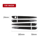 Un set di maniglie esterne per porte in fibra di carbonio per auto senza adesivo decorativo con foro intelligente per Mazda CX-5 2017-2018, guida a destra, Outside Door Handle without Smart Hole, Right Drive